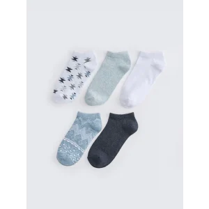 LCW DREAM Beyaz Desenli Kadın Patik Çorap 5li