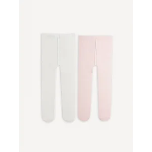 LCW baby Pembe Basic Kız Bebek Külotlu Çorap 2li