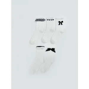 LCW Kids Beyaz Kız Çocuk Soket Çorap 5li