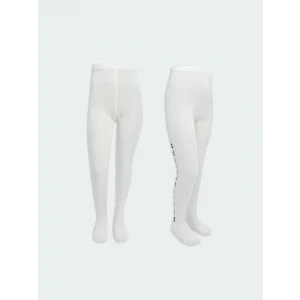 LCW Kids Ekru Desenli Kız Çocuk Külotlu Çorap 2li