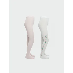 LCW Kids Ekru Kız Çocuk Külotlu Çorap 2li