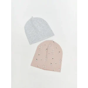 LCW baby Pembe Baskılı Kız Bebek Bere 2li