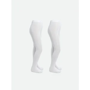 LCW Kids Beyaz Basic Kız Çocuk Külotlu Çorap 2li