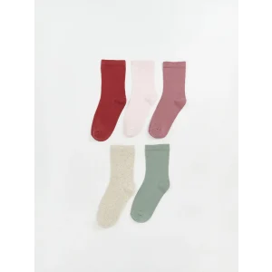 LCW baby Pembe Basic Kız Bebek Soket Çorap 5li