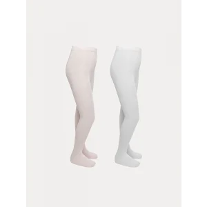 LCW Kids Pembe Desenli Kız Çocuk Külotlu Çorap 2li