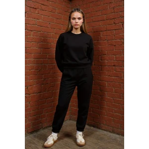 Defacto D8022 Siyah Regular Fit Normal Kalıp Basic Düz İçi Kalın Polarlı Eşofman Takımı