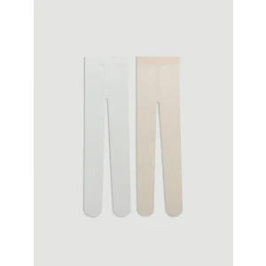 LCW baby Pembe Basic Kız Bebek Külotlu Çorap 2li