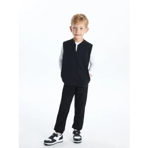 LCW Kids Siyah Beli Lastikli Basic Kalın Erkek Çocuk Jogger Eşofman Altı