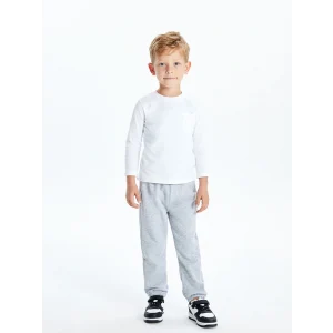 LCW Kids Gri Beli Lastikli Basic Kalın Erkek Çocuk Jogger Eşofman Altı