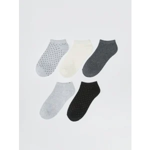 LCW DREAM Gri Simli Desenli Kadın Patik Çorap 5li