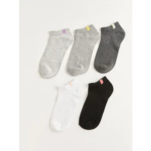 LCW DREAM Gri Kadın Düz Patik Çorap 5li