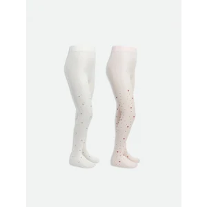 LCW Kids Ekru Kız Çocuk İnce Külotlu Çorap 2li