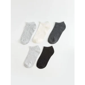 LCW DREAM Gri Desenli Kadın Patik Çorap 5li