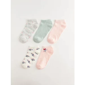 LCW DREAM Pembe Desenli Kadın Patik Çorap 5li