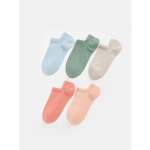 LCW DREAM Mercan Kadın Düz Patik Çorap 5li