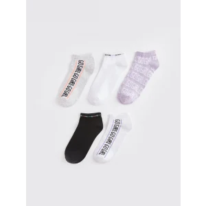 LCW DREAM Ekru Baskılı Kadın Patik Çorap 5li