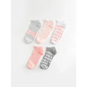 LCW DREAM Gri Desenli Kadın Patik Çorap 5li