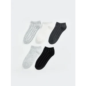 LCW DREAM Gri Desenli Kadın Patik Çorap 5li