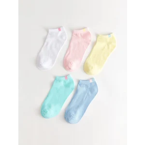 LCW DREAM Beyaz Kadın Düz Patik Çorap 5li