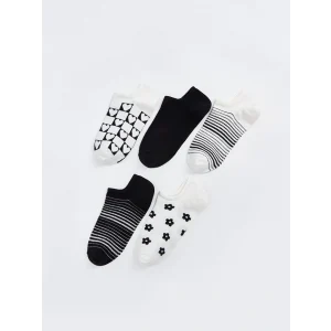 LCW DREAM Beyaz Desenli Kadın Patik Çorap 5li