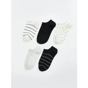 LCW DREAM Ekru Desenli Kadın Sneaker Çorap 5li