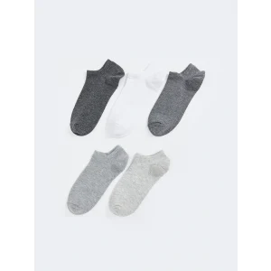 LCW DREAM Gri Kadın Düz Patik Çorap 5li