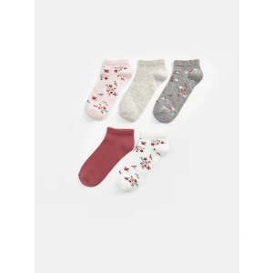 LCW DREAM Pembe Çiçekli Kadın Patik Çorap 5li