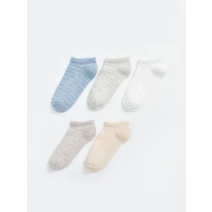 LCW DREAM Mavi Kadın Düz Patik Çorap 5li