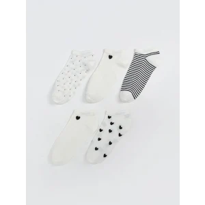 LCW DREAM Ekru Desenli Kadın Patik Çorap 5li