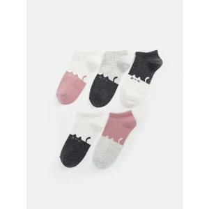 LCW DREAM Beyaz Renk Bloklu Kadın Patik Çorap 5li