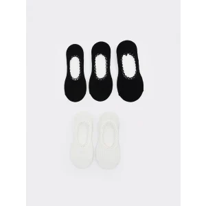 LCW DREAM Siyah Kadın Düz Babet Çorap 5li