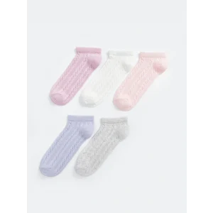 LCW DREAM Mercan Kendinden Desenli Kadın Patik Çorap 5li