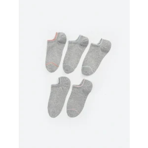 LCW DREAM Gri Kadın Düz Patik Çorap 5li