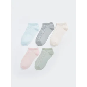 LCW DREAM Yeşil Kendinden Desenli Kadın Patik Çorap 5li