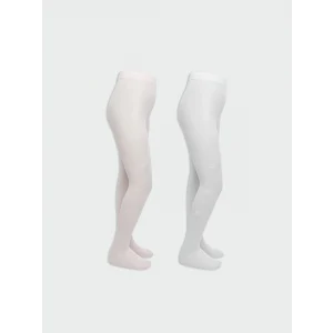 LCW Kids Beyaz Fiyonk Desenli Kız Çocuk İnce Külotlu Çorap 2li