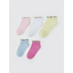 LCW Kids Pembe Kız Çocuk Patik Çorap 5li