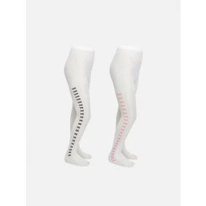 LCW Kids Ekru Fiyonk Detaylı Kız Çocuk Külotlu Çorap 2li