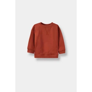 Defacto A7343A5OG185 Turuncu Erkek Bebek Bisiklet Yaka Basic Düz Sweatshirt