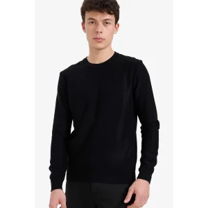 Defacto C9618AXBK27 Siyah Standart Fit Bisiklet Yaka Triko Kazak