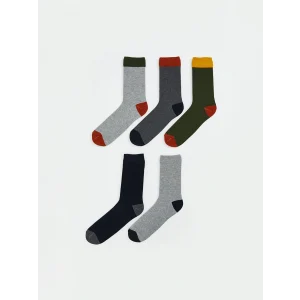 LCW ACCESSORIES Karişik Renk Bloklu Erkek Soket Çorap 5li