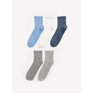 LCW DREAM Mavi Kadın Düz Soket Çorap 5li