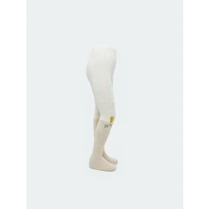 LCW Kids Ekru Desenli Kız Çocuk Külotlu Çorap