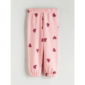 LCW Kids Pembe Beli Lastikli Kız Çocuk Jogger Eşofman Alt