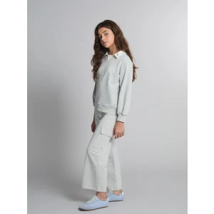 LCW Kids Gri Gömlek Yaka Kız Çocuk Eşofman Takım