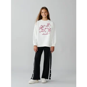 LCW Kids Siyah Beli Lastikli Kız Çocuk Eşofman Alt