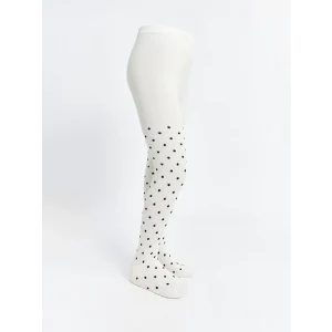 LCW Kids Ekru Puantiyeli Kız Çocuk Külotlu Çorap