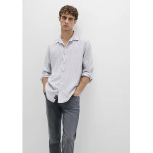 Mavi 0211709-91016 Çizgili Gri Gömlek