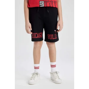 Defacto C0396 Siyah Erkek Çocuk NBA Chicago Bulls Şort