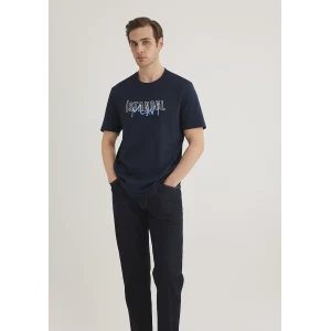 Mavi 067114-34319 İstanbul Baskılı Lacivert Tişört