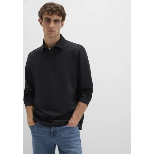 Mavi 0613043-900 Düğme Detaylı Siyah Polo Tişört